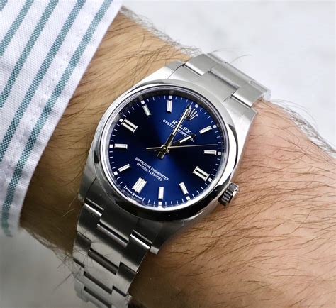 rolex oyster perpetual azul